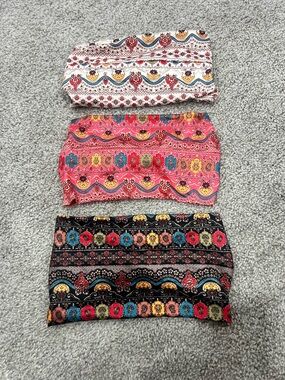 Stretchy Bandeau Headbands - Multicolor Patterned Set